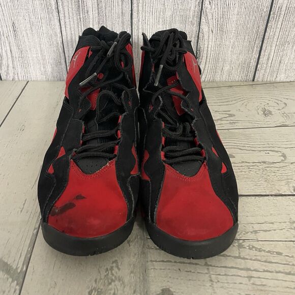 Nike Air Jordan Boys True Flight CU4934-001 Red Black Sneaker Shoes Size 7Y - Picture 2 of 8